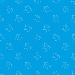 Star pattern vector seamless blue repeat for any use