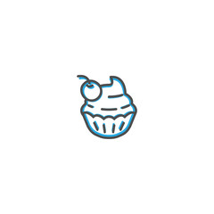 Cupcake icon design. Gastronomy icon vector illustration