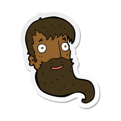 sticker of a cartoon bearded man