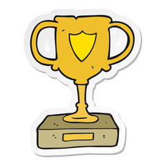 sticker of a cartoon trophy