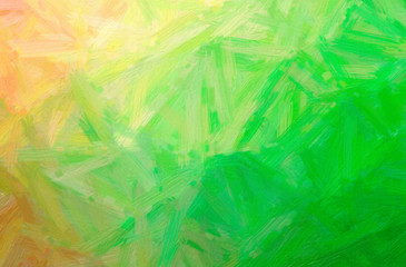 Abstract illustration of green, yellow Bristle Brush Oil Paint background