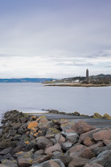 Scottish Town of largs Looking North Past the Pencil Monument