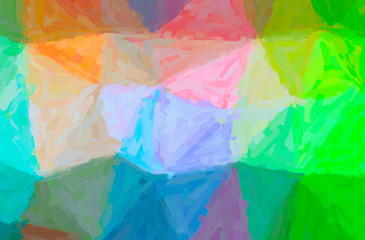 Fototapeta na wymiar Abstract illustration of green, pink, red Impressionist Impasto background