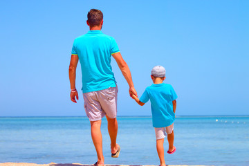 father with son, harmony and family