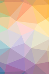 Illustration of abstract Orange vertical low poly background. Beautiful polygon design pattern.