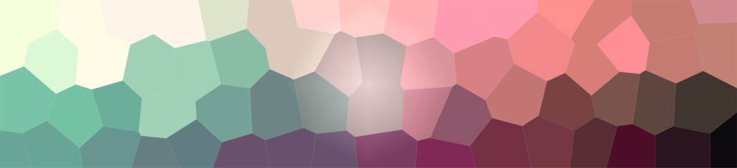 Fototapeta premium Abstract illustration of green, red Big Hexagon background