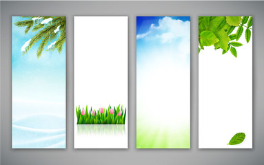 Set of banners for Earth day. Template for poster. Vector.