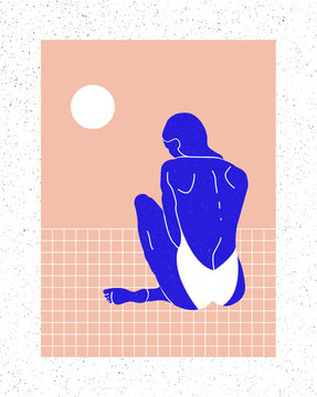 Femme sous le soleil