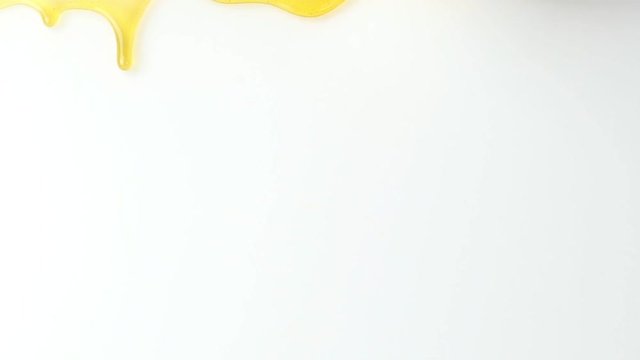Dripping honey seamlessly isolate on white background, bee products by organic natural ingredients concept