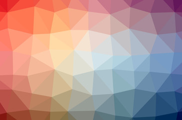 Obraz premium Illustration of abstract Blue, Orange, Pink, Red horizontal low poly background. Beautiful polygon design pattern.