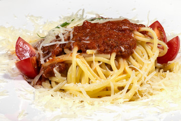 spaghetti with tomato sauce