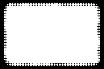 Halftone Decorative Black and White Frame