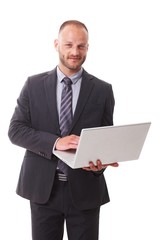 Businessman with laptop