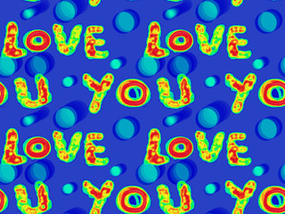seamless pattern of design with gift and love