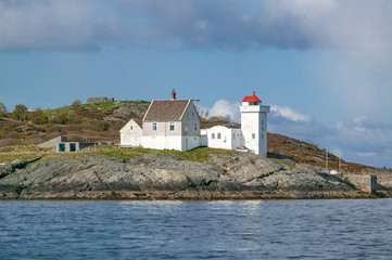 Trondheims Leia lighthouse, near Trondheim, Norway, Scandinavia