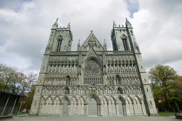 Fototapeta na wymiar Nidaros cathedral, Trondheim, Norway, Scandinavia, Europe