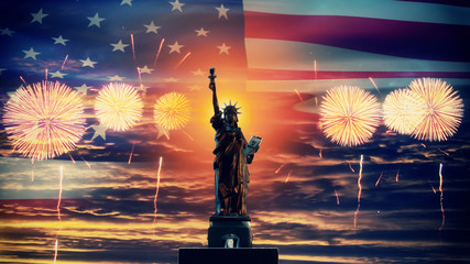Independence Day statue of liberty Background