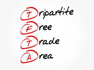 TFTA - Tripartite Free Trade Area acronym, business concept background
