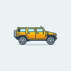 Hammer Car illustration Concept illustration vector template
