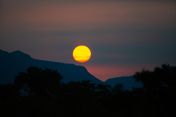 An African sunset with a difference
