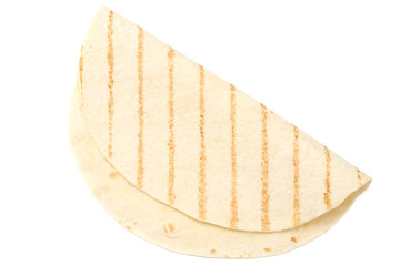 Tortilla wrap isolated on a white background