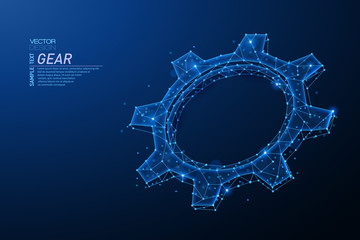 Abstract polygonal light of Gear