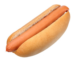 Hot dog grill isolated on white background. fast food.