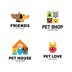 Vector Pet Logo Design Set