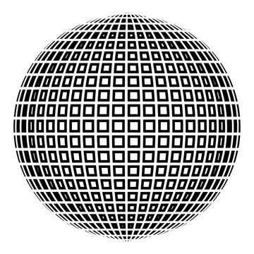Disco ball Disco party concept Ball world concept Web idea icon black color outline vector illustration flat style image