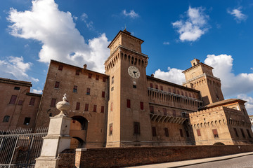 Fototapeta na wymiar Estense Castle of Ferrara Emilia Romagna - Italy
