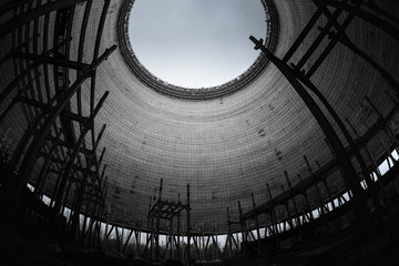 Cooling Tower of Reactor Number 5 In at Chernobyl Nuclear Power Plant, 2019