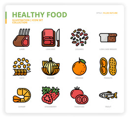 HealthyFood icon set