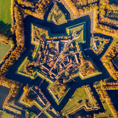 Aerial view of Fortification village of Bourtange crop