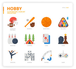 Hobby icon set