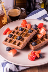 Wafles Gofres de Avenacon Frutas