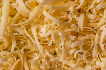 grated cheese close up