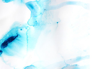 blue abstract watercolor background design. Color theory. photo