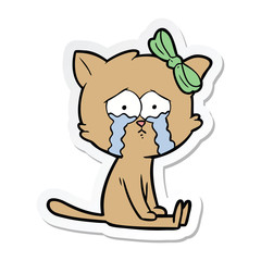sticker of a cartoon cat