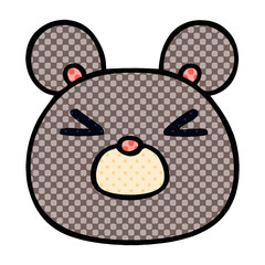 quirky comic book style cartoon mouse face