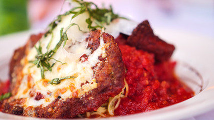 Chicken parmigian pasta