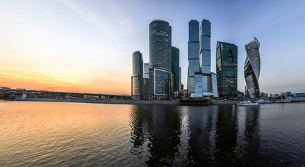 Fototapeta premium City business skyscrapers