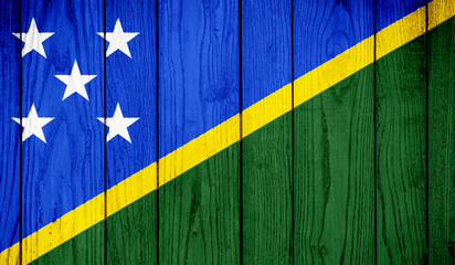 Flag of Solomon islands on wooden background