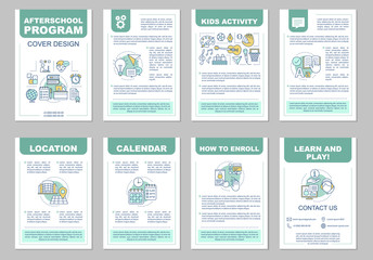 After school program brochure template layout