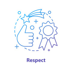 Respect concept icon
