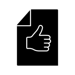 Approval document glyph icon