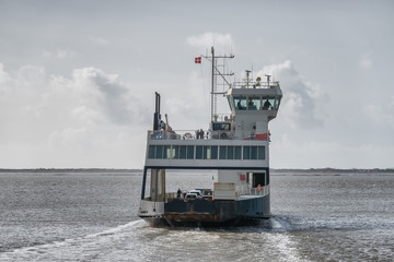 Ferry from Esbjerg to Fano in the wadden sea
