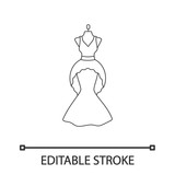 Wedding dress linear icon