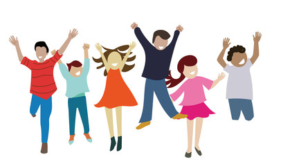 Fototapeta premium happy group of young people