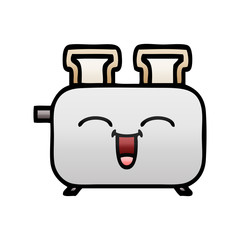gradient shaded cartoon of a toaster