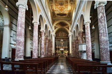 Fototapeta premium Interior of San Miniato cathedral, Tuscany, Italy